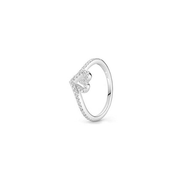 Sterling Silver Ring Rose Gold Solitaire Ring Epoxy Love Heart Ring Rings 6