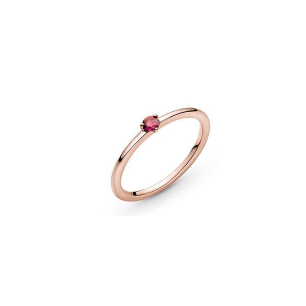 Sterling Silver Ring Rose Gold Solitaire Ring Epoxy Love Heart Ring Rings 8