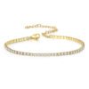 Anklet 4mm Single Row Diamond Plated Real Gold Tennis Chain Anklets 11 Anklet 4mm Single Row Diamond Plated Real Gold Tennis Chain Anklets 11