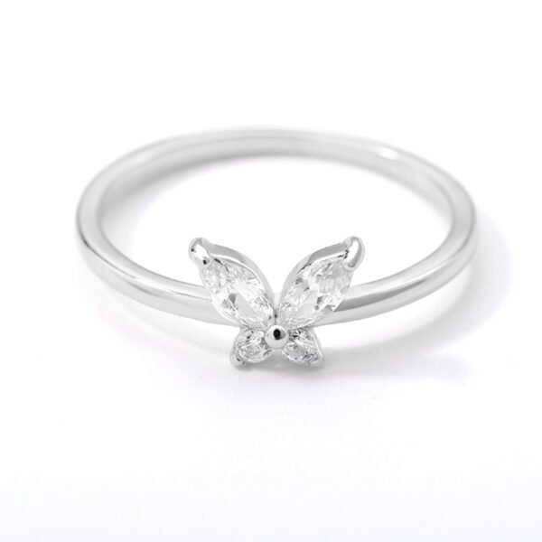 Charm Butterfly Ring For Women Crystal Zircon Rings Gold Silver Promos20 5