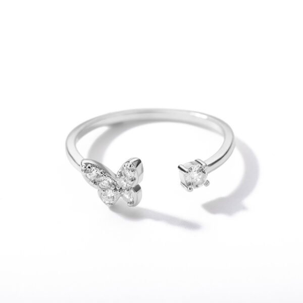 Charm Butterfly Ring For Women Crystal Zircon Rings Gold Silver Promos20 6