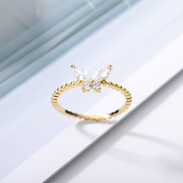 Charm Butterfly Ring For Women Crystal Zircon Rings Gold Silver Promos20 7