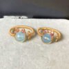 14k Gold Winding Handmade Ring Kitten Cute Natural Aquamarine Pearl Strawberry Crystal Ring Ring Rings 19 14k Gold Winding Handmade Ring Kitten Cute Natural Aquamarine Pearl Strawberry Crystal Ring Ring Rings 19