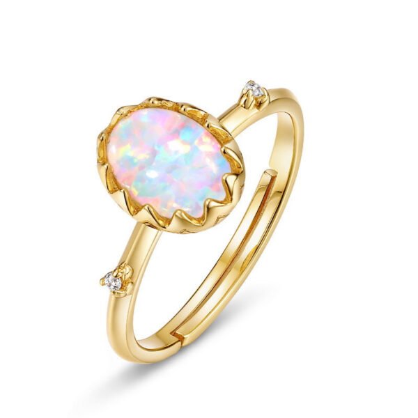 Geometric S925 Silver Plated 9K Gold Luxury Ring For Women Rings 3