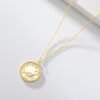 S925 Sterling Silver Gold-plated Round Medal Twelve Constellation Necklace Necklaces 21