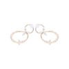 New 925 Sterling Silver Double Circle Pearl Drop Earrings For Women Fashion Elegant Gold Mosaic Zircon Earing Fashion Jewelry Earrings 11