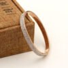 Half Circle Three Rows Full Diamond Rose Gold Concealed Buckle Bracelet Titanium Steel Rose Gold Bracelet Women BestSelling 17 Half Circle Three Rows Full Diamond Rose Gold Concealed Buckle Bracelet Titanium Steel Rose Gold Bracelet Women BestSelling 17