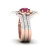 Hecheng Wish New European And American Fashion Ladies Ring Rose Gold Ruby Flower With Diamond Ring Rings 12 Hecheng Wish New European And American Fashion Ladies Ring Rose Gold Ruby Flower With Diamond Ring Rings 12