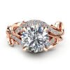 Beautiful Flower Design Bridal Jewelry Engagement Rings for Women Rose Gold Wedding Ring Rings 10