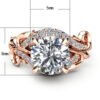 Beautiful Flower Design Bridal Jewelry Engagement Rings for Women Rose Gold Wedding Ring Rings 9