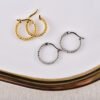 Bag British Niche Earrings Plain Silver Earrings Earrings 10