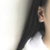 Bag British Niche Earrings Plain Silver Earrings Earrings 11