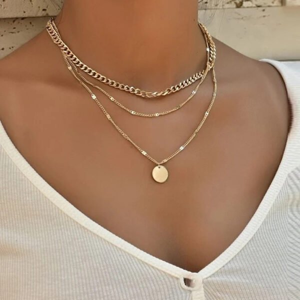 17KM-Multilayer Butterfly Pearl Necklace For Women Gold Pearl Choker Sun Star Jewelry Gift Necklaces 5