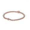 S925 Sterling Silver Rose Gold Diamond Bracelet Silver Bead Chain Bracelets 10