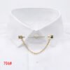 Simple Personality Gold Color Pins Brooches Metal Chain Tassel Shirt Collar Other 16 Simple Personality Gold Color Pins Brooches Metal Chain Tassel Shirt Collar Other 16