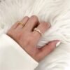 18K Gold Ring Female Ins Fashion Personality Net Red Index Finger Ring Light Luxury Ring Rings 8