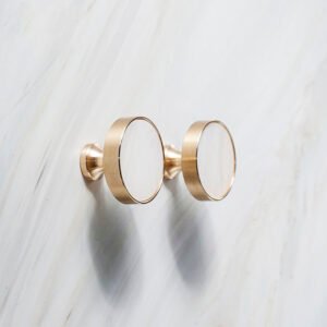 Original Marble Crystal Gold Pure Brass Handle Nordic Light Bracelets