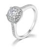 Micro Inlaid AAA Zircon White Gold Diamond Ring Rings 9
