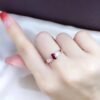 Ruby Ring Pigeon Blood Red Color Beautiful S925 Silver Plated 18K Gold  Inlaid Ring Rings 11