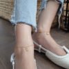 14K Gold-plated 26 Bamboo Letter Anklets Can Be Stacked To Wear Holiday Ins Personalized Foot Decoration Net Red Anklet Anklets 8