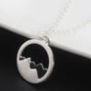 Wish card alloy necklace women men mountain peak sun gold color silver color pendant necklace engagement jewelry Necklaces 10