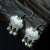 Ethnic Style Handmade Life Lock Safe And Auspicious Miao Silver Earrings Earrings 12