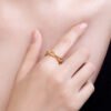 Zircon Chains Encrusted Gold Ladies’ Rings Rings 9