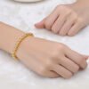 Men’s round bead bracelet with 24k gold imitation Bracelets 15