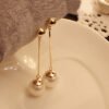 Gold-plated long pearl earrings earrings Earrings 13 Gold-plated long pearl earrings earrings Earrings 13
