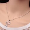 Korean Style White Gold Heart Necklace Double Heart Necklaces 10 Korean Style White Gold Heart Necklace Double Heart Necklaces 10