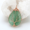 Natural Quartz Opal Stone Pendants Handmade Rose Gold Color Handmade Tree of Life Wrapped Drop Shaped Crystal Pendant Necklace Necklaces 14