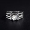 Diamond zircon geometric vintage jewelry ring ring female Rings 9