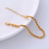 Vacuum Color-preserving Electroplated Gold Steel Stainless Steel Twist Bracelet Bracelets 18