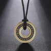 Asgard Crafted Circular Horn Rune Pendant Chain Necklaces 17