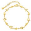 Star Niche Copper Plated 18K Real Gold White Sweet Bracelet Bracelets 12