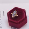 925 Sterling Silver Plated 14K Gold Natural Labradorite Ring For Women Promos25 21