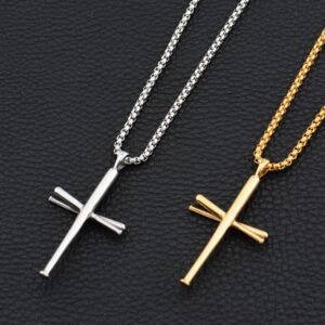 Baseball bat cross hip hop necklace Necklaces