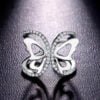 Butterfly Ring Zirconia Stone Paved Rose Gold ColorRings Cute Christmas Gifts For Women And Girls Rings 11