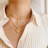 Gold Cutout Butterfly Necklace Necklaces 12