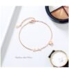 Rose Gold Color Anklet Lucky Star Chain for Woman Jewelry 316 L Titanium Steel Valentine Gift Never Fade Top Quality Accessories 16