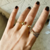 Stacked brass snake bone chain ring Rings 16