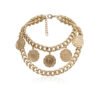 Retro geometric thick chain multi-layer necklace Necklaces 20