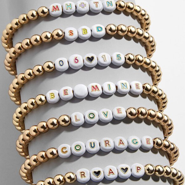 Fashion simple dice bracelet letter bracelet Bracelets 3