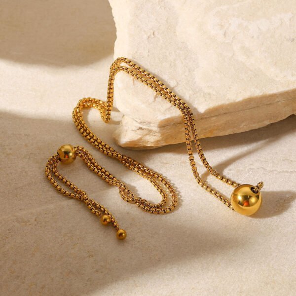 Pull-out 18K Gold Stainless Steel Necklace For Women Necklaces 5