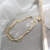 18K Rose Gold Plated Double Snake Bone Anklet Anklets 12