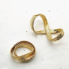 Stacked brass snake bone chain ring Rings 14