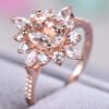 Flower Rings With Unique Snowflake Design Rose Gold Color Cubic Zirconia Jewelry Fashion Party Women Finger Ring Christmas 13 Flower Rings With Unique Snowflake Design Rose Gold Color Cubic Zirconia Jewelry Fashion Party Women Finger Ring Christmas 13