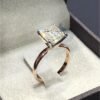 Inlaid Heart And Eight Arrows Square Diamond Princess Ring European And American Plated 18k Rose Gold And Silver Jewelry Rings 10