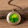 Vintage Tree of Life Antique Gold Photo Frame Locket Necklace Necklaces 14