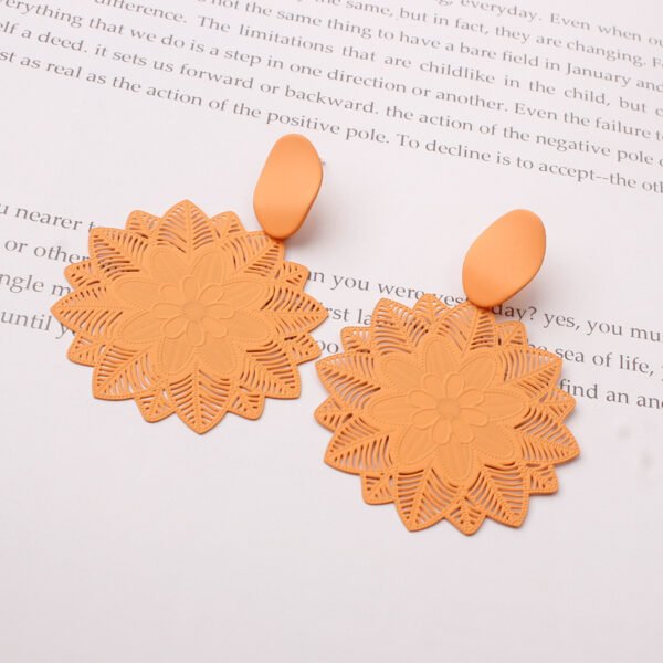 Exaggerated Sen-line Black Flower Earrings Earrings 7